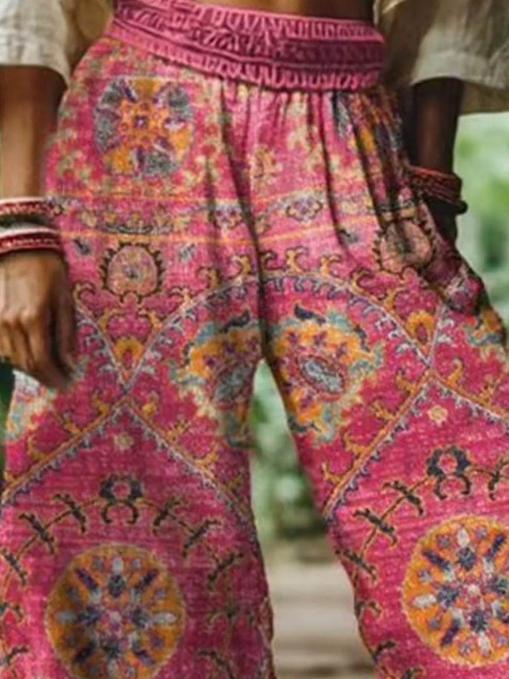 Full Size Floral Wide-leg Pants Plus (8)