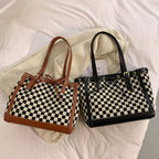 Contrast Tote Bag Checkerboard photo 3