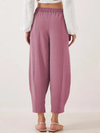 Full Size Drawstring Wide Leg Cropped Pants Plus (26)