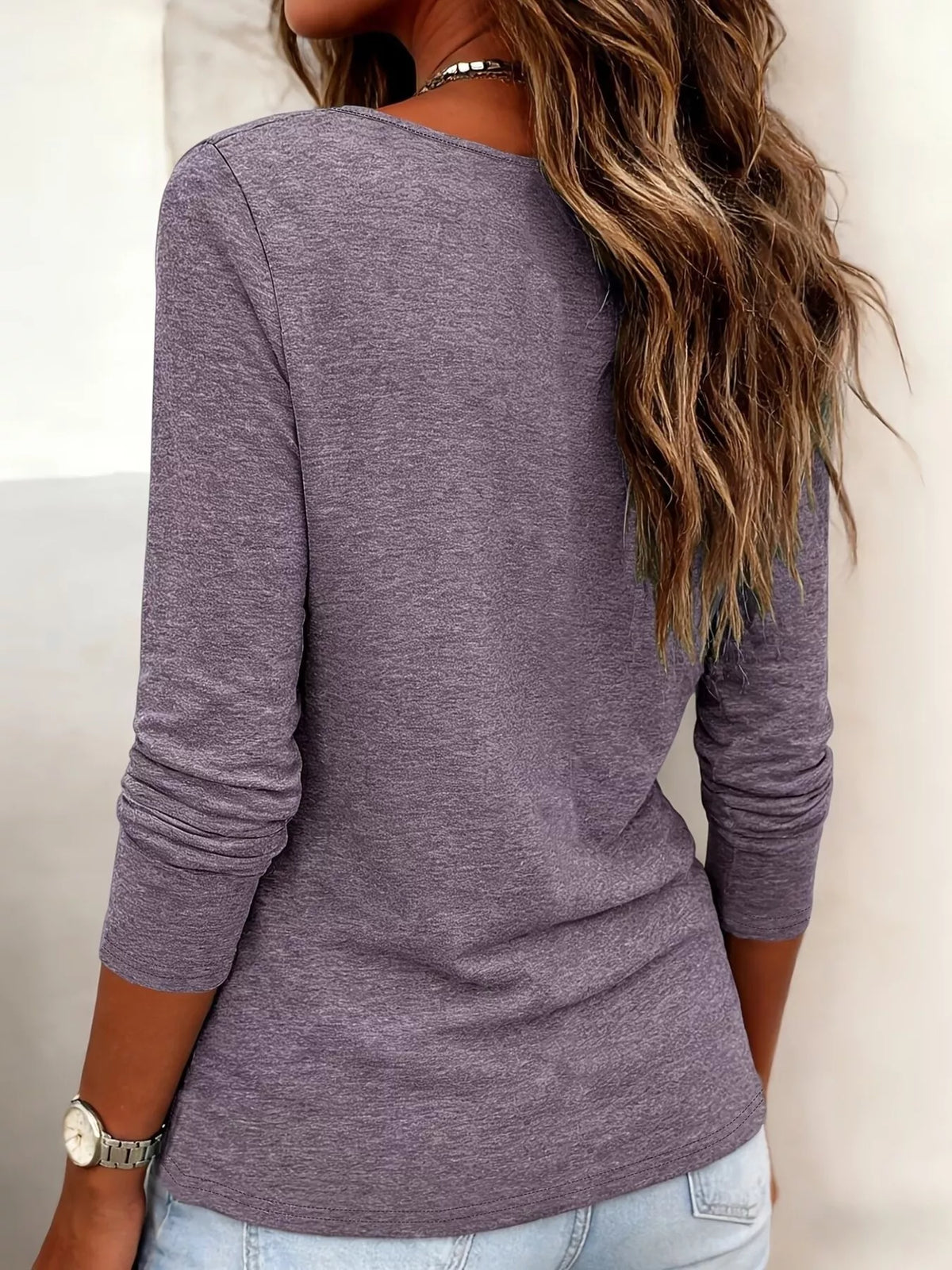 Cowl Neck Long Sleeve T-shirt (2)