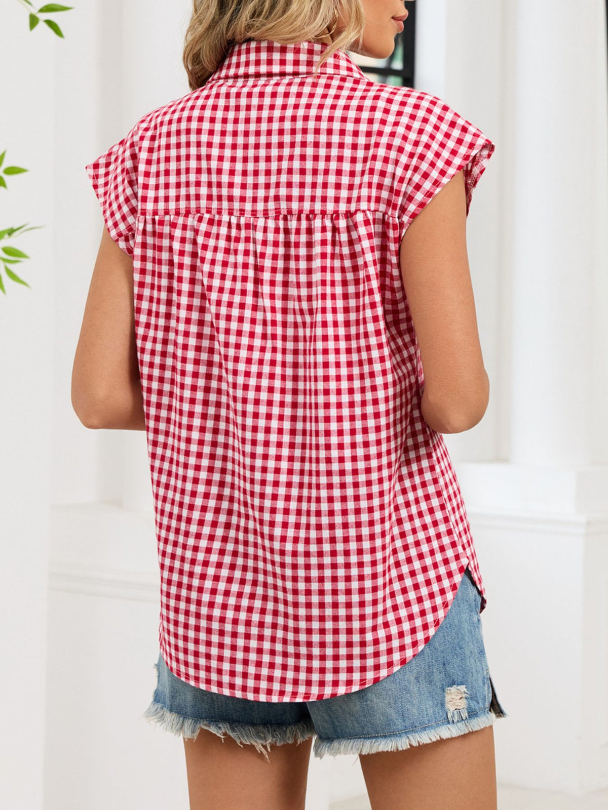 Gingham Button-down Shirt (5)