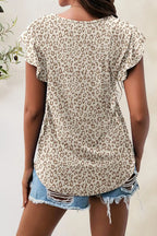 Printed Round Neck Short Sleeve T-shirt (21)