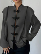 Chinese-style Mandarin Collar Blouse (22)