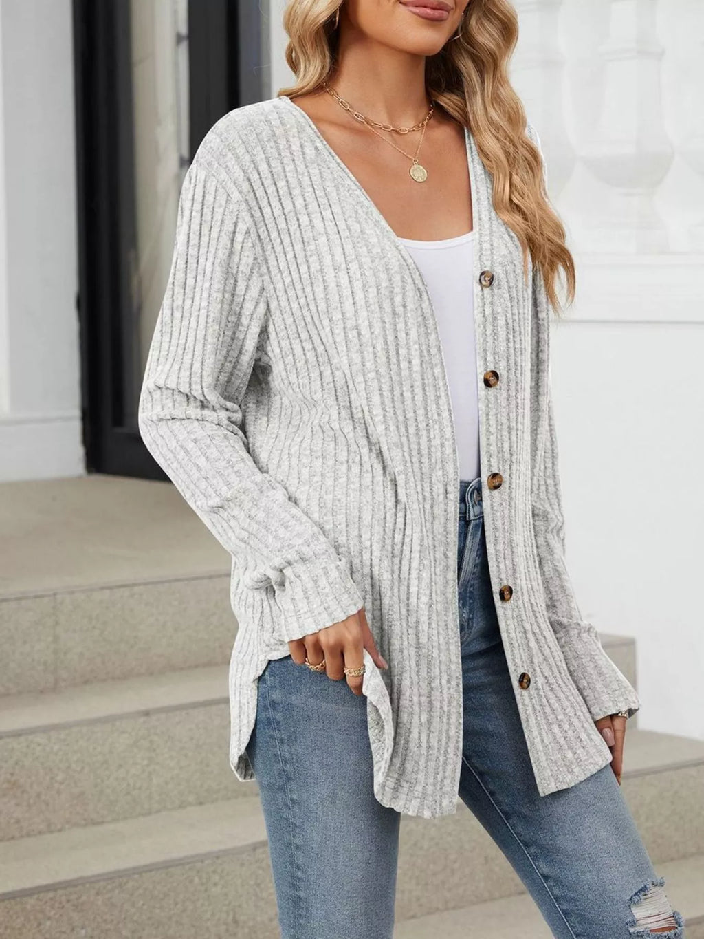 Ribbed Button-up Cardigan (19)
