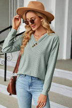 V-neck Long Sleeve T-shirt (24)