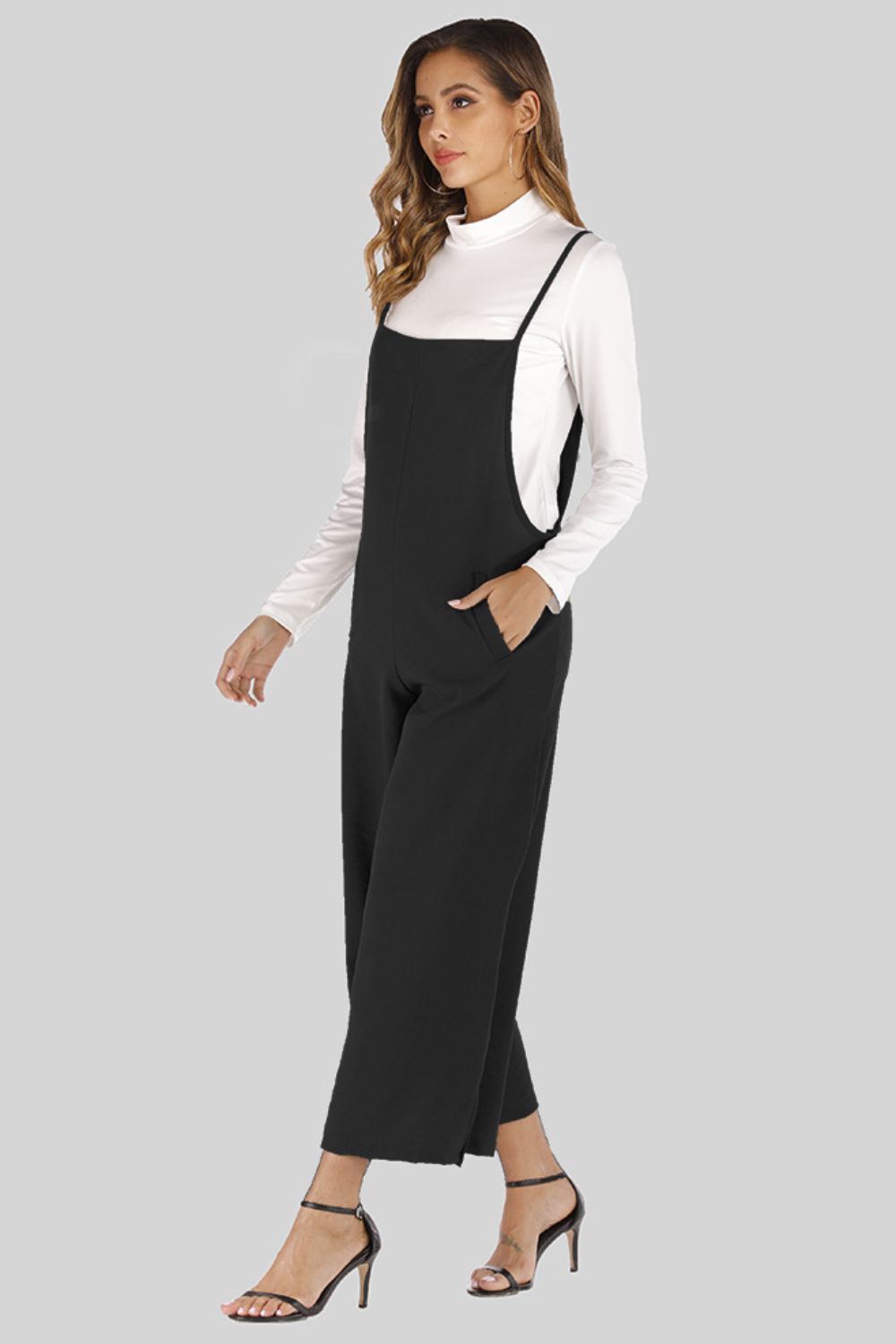 Full Size Cropped Wide Leg Overalls Pockets (5)