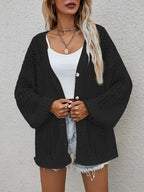 Openwork Button Front Cardigan (10)
