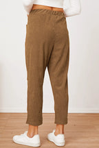 Pocketed Elastic Waist Pants (2)