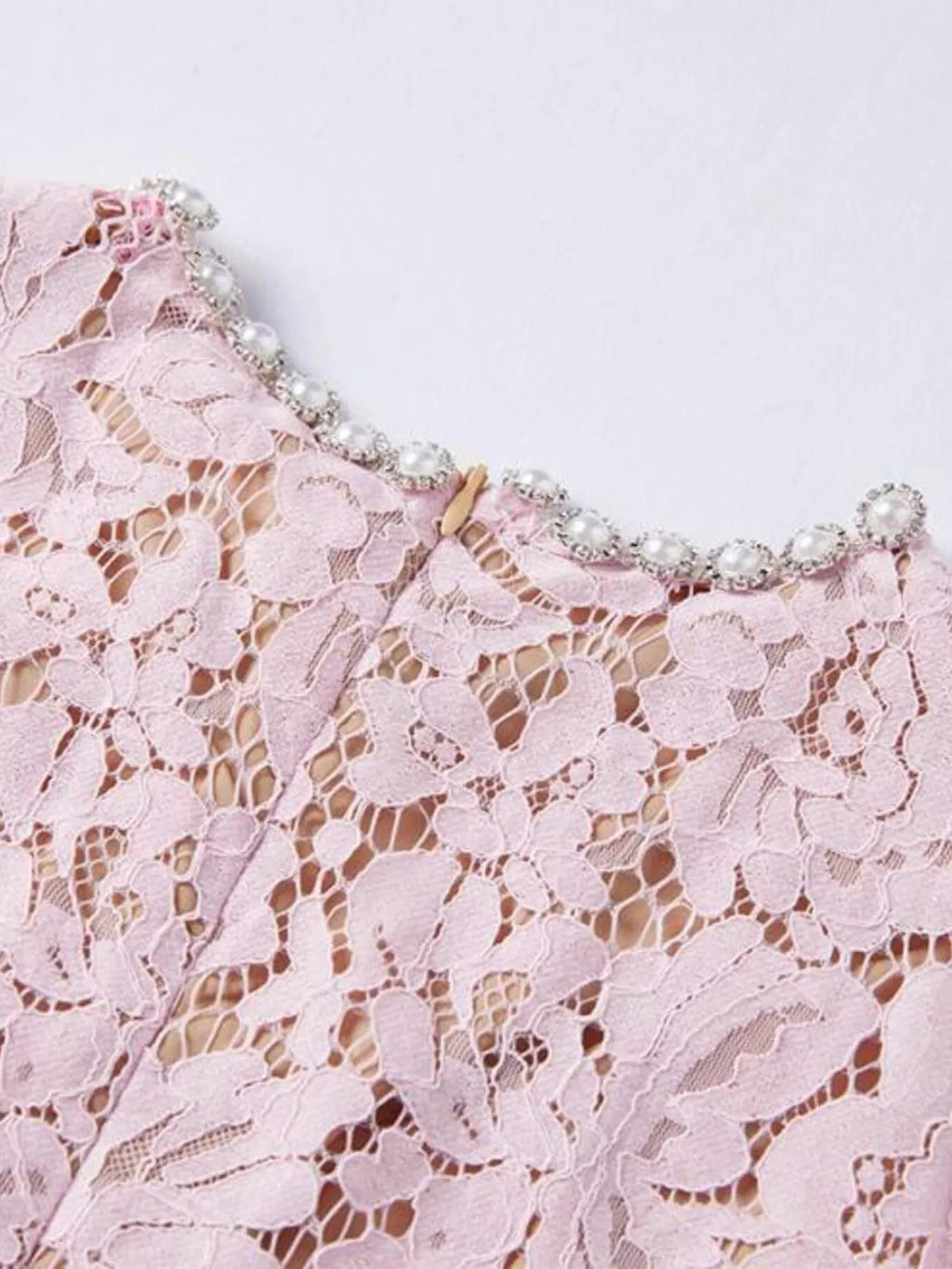 Lace Short Sleeve Mermaid Dress (8)