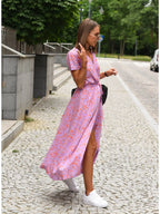 Surplice Short Sleeve Midi Dress (31)