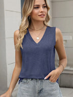 Classic V-neck Sleeveless Tank Top