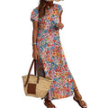 High Waist Print Dress Slim Fit Pullover variant CJLY180745001AZ|CJLY180745002BY|CJLY180745003CX|CJLY180745004DW