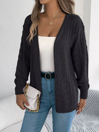 Openwork Open Front Cardigan (5)