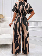 Abstract Print Wide-leg Jumpsuit (9)