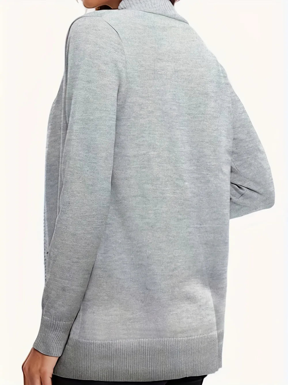 Open Front Long Sleeve Sweater Cardigan (25)