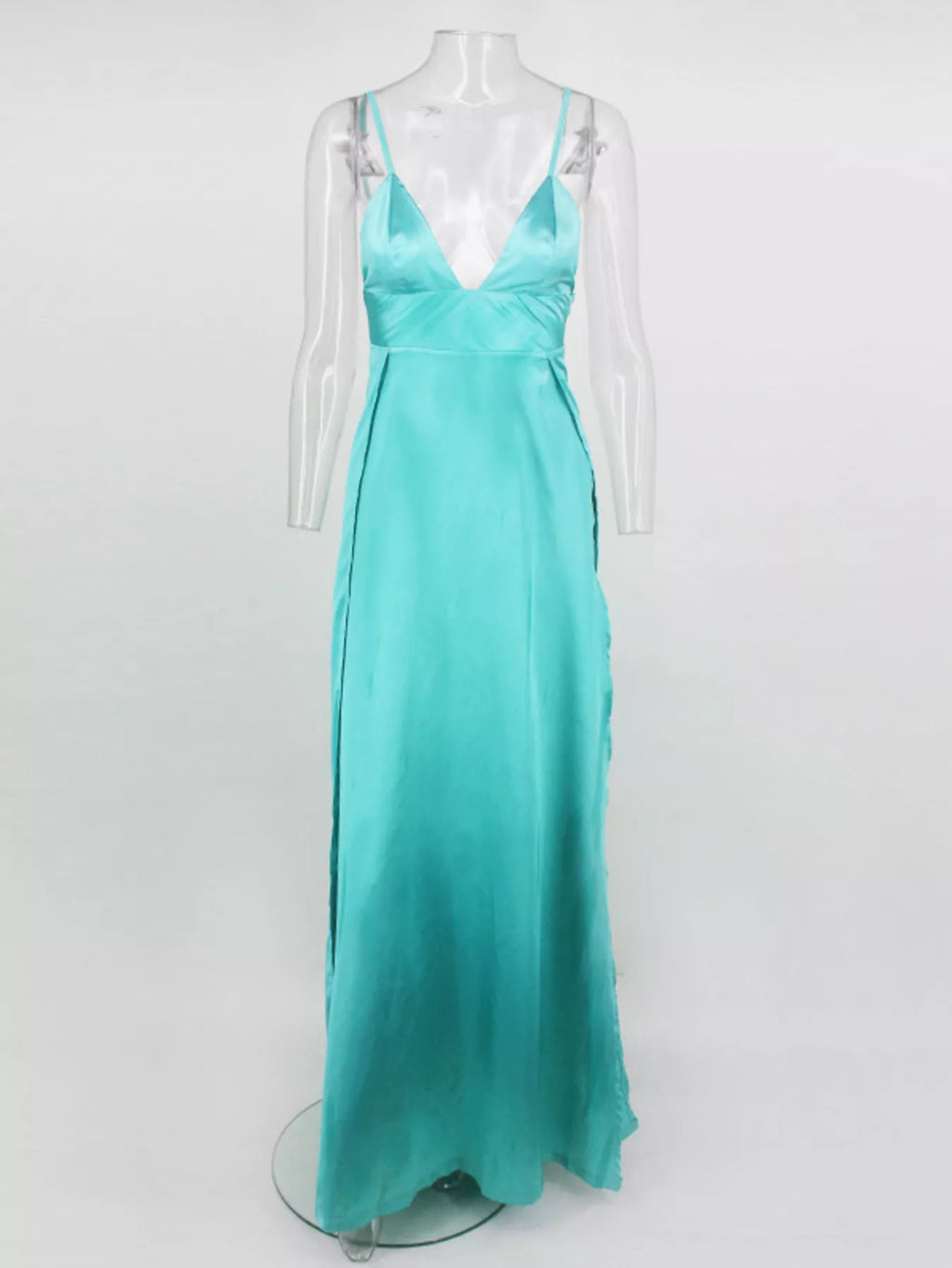 High-slit Spaghetti Strap Maxi Dress (7)