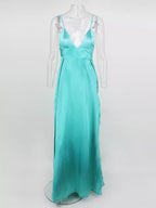 High-slit Spaghetti Strap Maxi Dress (7)