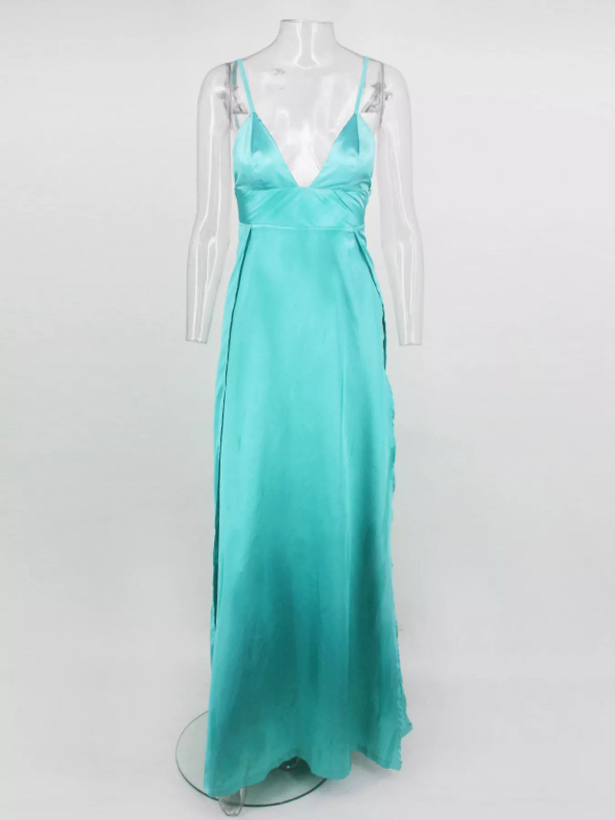 High-slit Spaghetti Strap Maxi Dress (7)