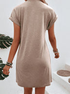 Exposed Seam Short Sleeve Mini Tee Dress (12)