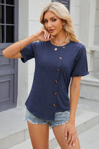 Round Neck Short Sleeve T-shirt (10)