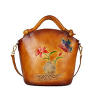 Hand Painted One Shoulder Straddle Bucket Bag photo 5