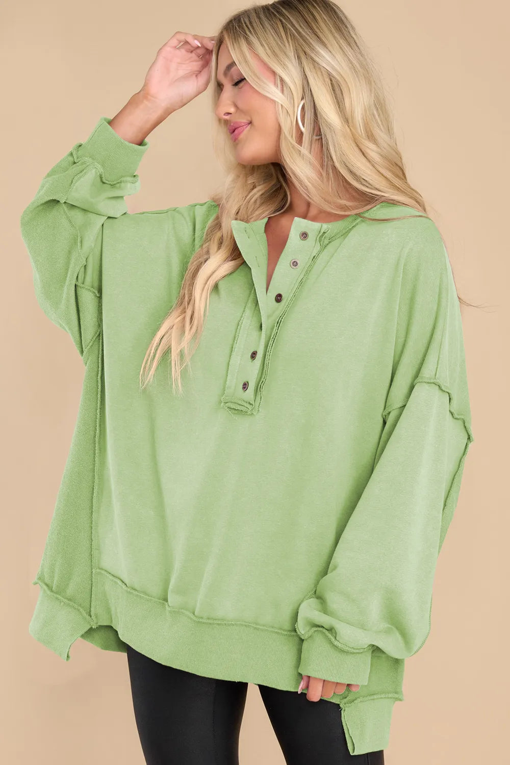 Exposed Seam Long Sleeve Sweatshirt (5)