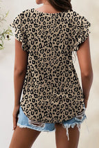 Printed Round Neck Short Sleeve T-shirt (3)