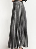 High-waisted Pleated Maxi Skirt (7)