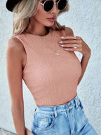 Textured Round Neck Tank (2)