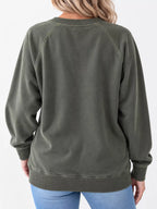 Crew Neck Raglan Sleeve Sweatshirt (8)