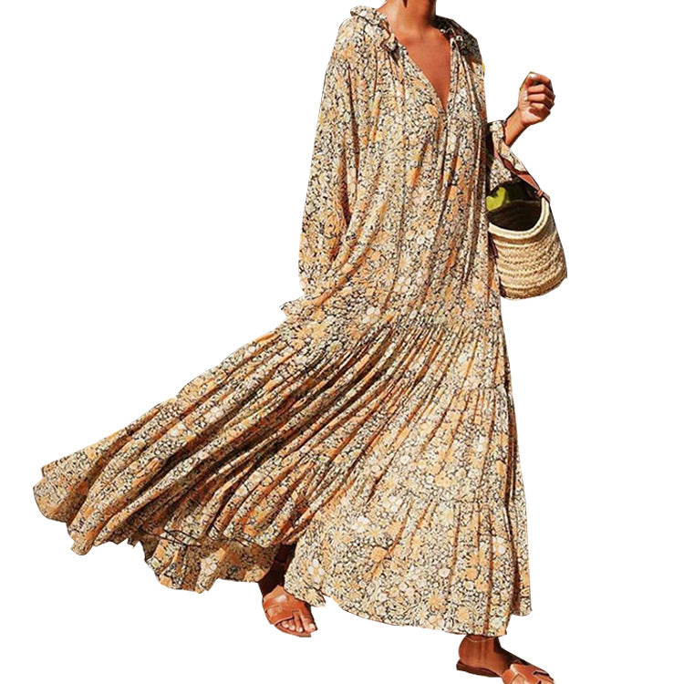V-neck Print Dress photo 5
