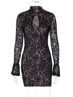 Lace Cutout Long Sleeve Mini Dress (5)
