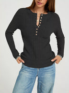 Button Detail Ribbed Knit Top (4)