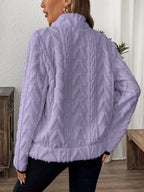 Full Size Fleece Half Zip Sweatshirt Plus (15)