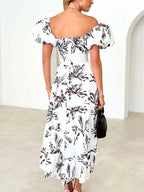 Off-shoulder Floral Tiered Dress Ruffle Details (6)