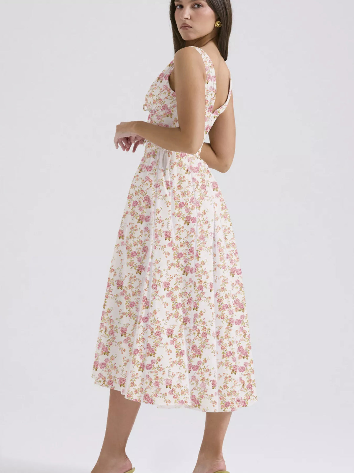 V-neck Sleeveless Midi Dress (9)
