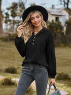Cable-knit Dropped Shoulder Hoodie (7)