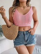 Cable-knit Short Cami (21)