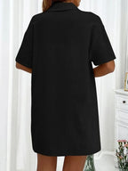 Button Up Shirt Drawstring Shorts Set (6)