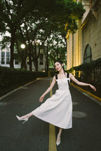 Mini French Dress Midi Party White photo 3