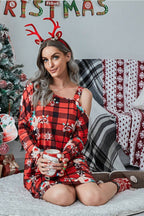Christmas Asymmetrical Neck Long Sleeve Dress (13)