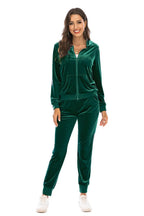 Zip-up Hooded Jacket Pants Set (3)