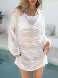 Round Neck Openwork Cover-up
