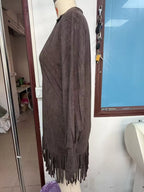 Fringed Lantern Sleeve Dress (4)