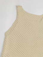 Tassel Hem Hollow Out Sleeveless Cover Up (9)