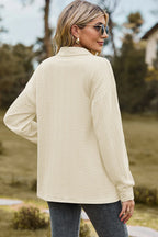 Half Button Dropped Shoulder Blouse (21)