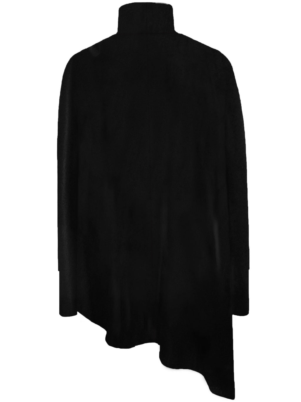 Elegant Turtleneck Asymmetric Hem Top (2)