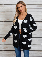 Heart Open Front Long Sleeve Cardigan (11)