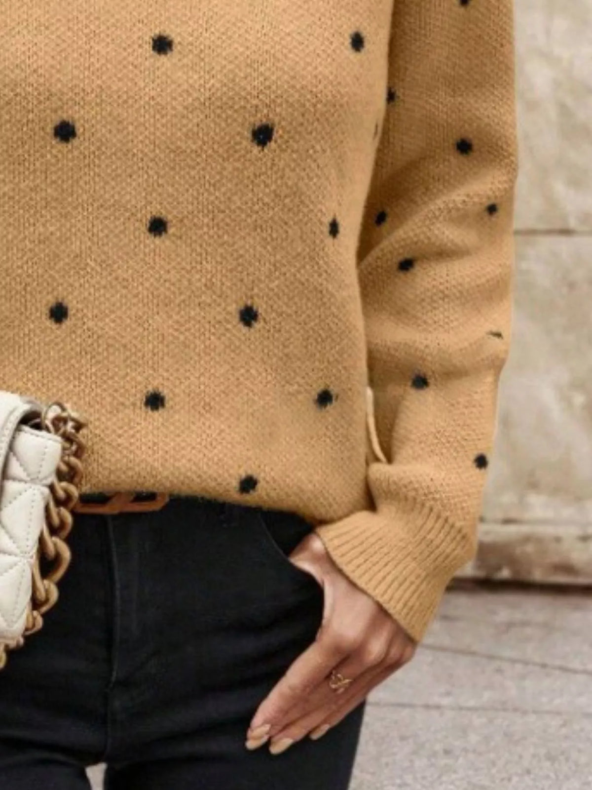 Polka Dot Round Neck Sweater (18)