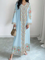 Floral Long Sleeve Maxi Dress (10)